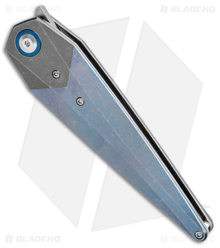 Kizer Isham Soze Dagger Liner Lock Knife Titanium (3.65" Stonewash) Ki4513A1