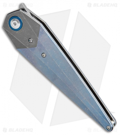 Kizer Isham Soze Dagger Liner Lock Knife Titanium (3.65" Stonewash) Ki4513A1