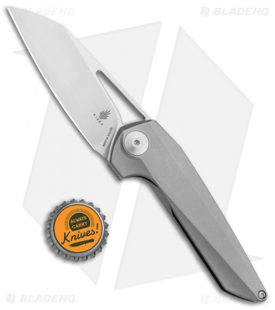 Kizer Isham Theta Frame Lock Knife Titanium (3.1" Stonewash) Ki4514