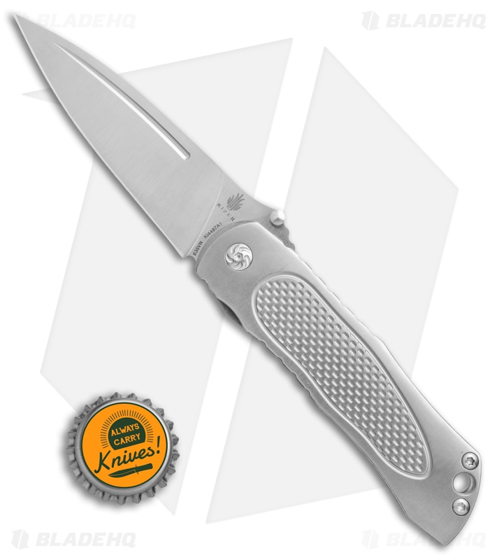 Kizer Jernigan Wakulla Spear Point Frame Lock Knife Ti (3.5" Satin) Ki4497A1