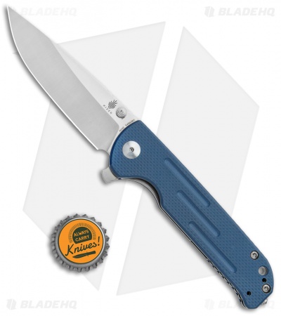 Kizer Justice Liner Lock Flipper Knife Blue G-10 (3.75" Satin)  V4543C2