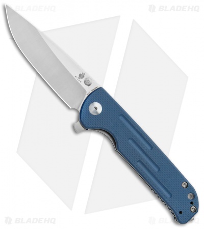 Kizer Justice Liner Lock Flipper Knife Blue G-10 (3.75" Satin)  V4543C2