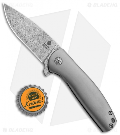 Kizer Laconico Gemini Frame Lock Knife (2.9" Odin Heim Damasteel) Ki2471D1