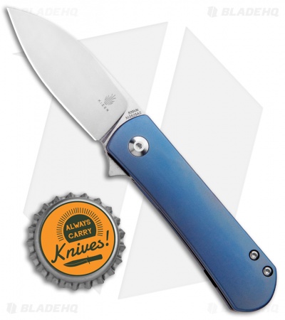 Kizer Laconico Yorkie Frame Lock Knife Blue Ti (2.57" Stonewash) Ki3525A2