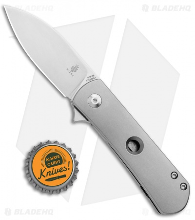 Kizer Laconico Yorkie Frame Lock Flipper Knife Hole Titanium (2.57" SW) Ki3525A1