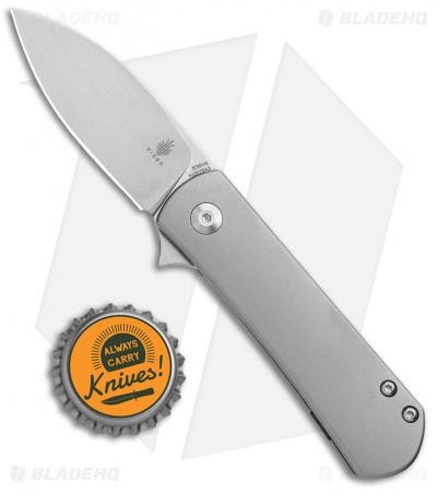 Kizer Laconico Yorkie Frame Lock Flipper Knife Titanium (2.57" Satin) Ki3525A3