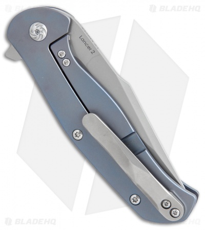 Kizer Lancer 2 Frame Lock Knife Blue Titanium (3.3" Bead Blast) Ki4495