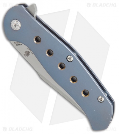 Kizer Lancer 2 Frame Lock Knife Blue Titanium (3.3" Bead Blast) Ki4495