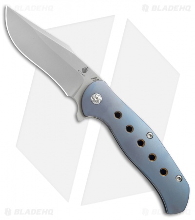 Kizer Lancer 2 Frame Lock Knife Blue Titanium (3.3" Bead Blast) Ki4495