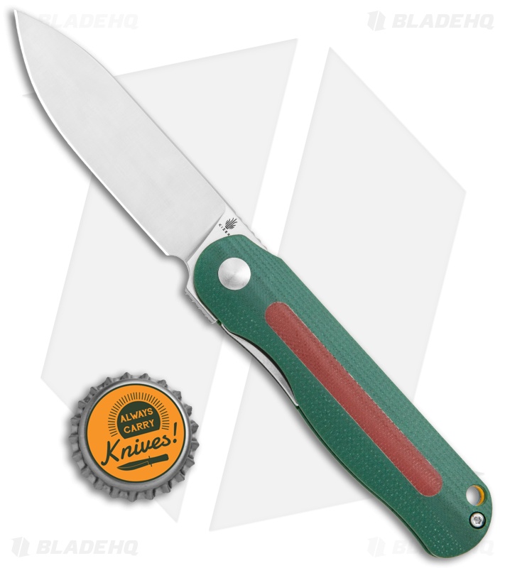 Kizer Lätt Vind Mini | Liner Lock Knife | Green/Red G-10 | Blade HQ