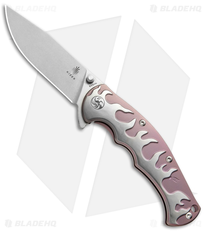 Kizer Luminare Frame Lock Knife Purple Titanium (3.625