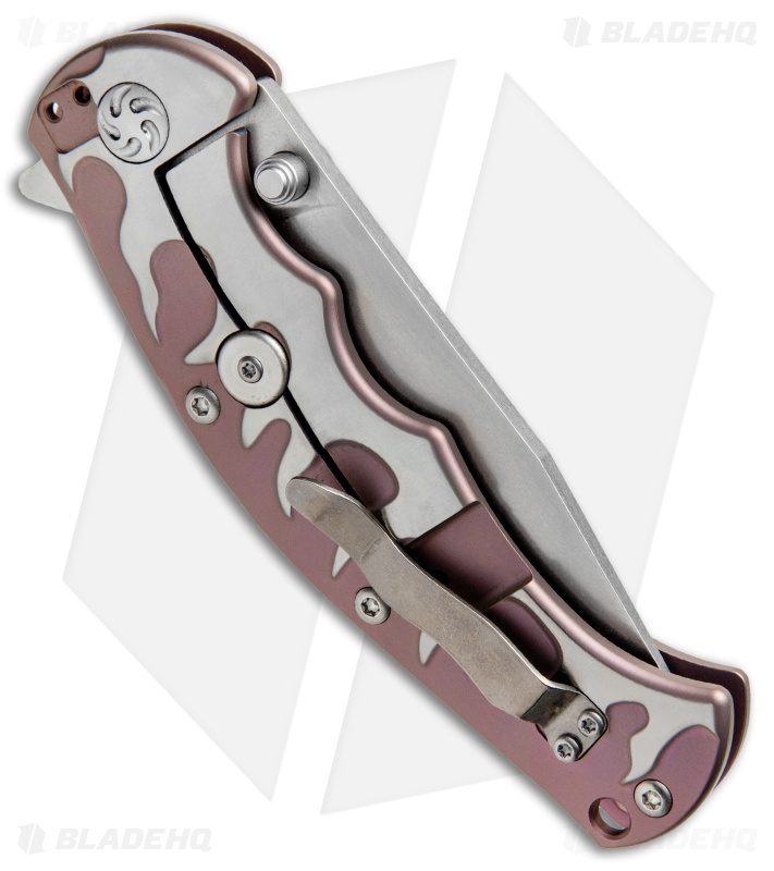 Kizer Luminare Frame Lock Knife Purple Titanium (3.625" Stonewash) Ki4447