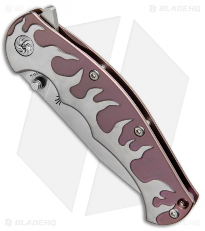 Kizer Luminare Frame Lock Knife Purple Titanium (3.625" Stonewash) Ki4447