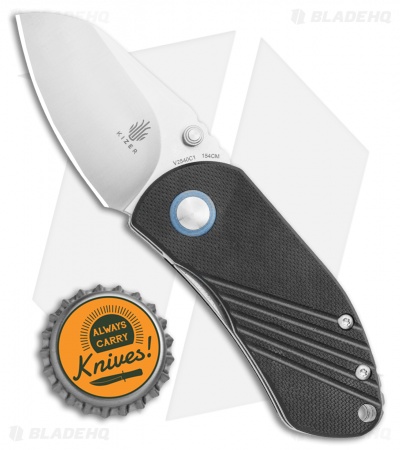 Kizer Lundquist Contrail Liner Lock Knife Black G-10 (2" Satin) V2540C1