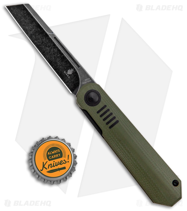 Kizer Lundquist De L'Orme Liner Lock Knife Green G-10 (2.9" Black SW)