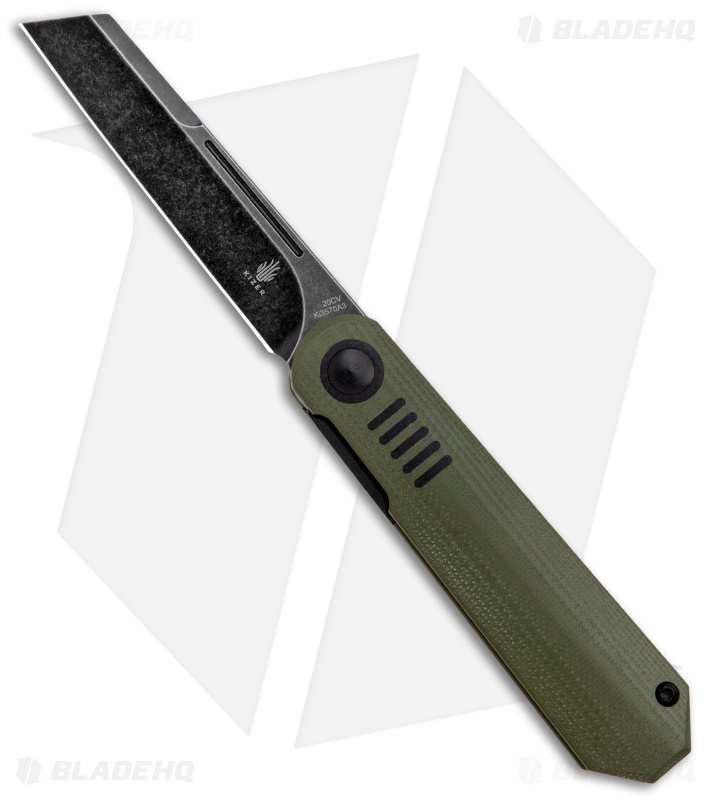 Kizer Lundquist De L'Orme Liner Lock Knife Green G-10 (2.9" Black SW)