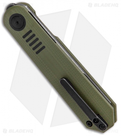 Kizer Lundquist De L'Orme Liner Lock Knife Green G-10 (2.9" Black SW)