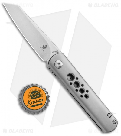 Kizer Lundquist Feist Reverse Tanto Front Flipper Knife Ti (2.8" Satin) Ki3499S