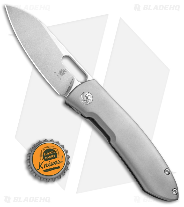 Kizer Lundquist Wanderer Frame Lock Knife Ti (3.3" Stonewash) Ki4500