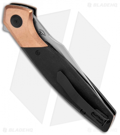 Kizer Manganas Grazioso Liner Lock Knife Black G-10/Copper (3.4" Satin)