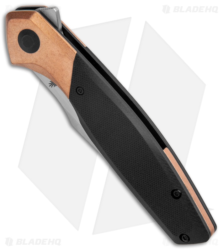 Kizer Manganas Grazioso Liner Lock Knife Black G-10/Copper (3.4" Satin)