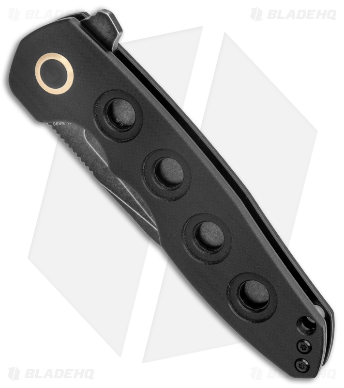 Kizer Nalu Boersma Z-82 Tanto Frame Lock Knife Black G-10 (3.5" Black SW) 