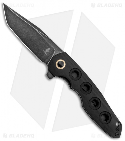 Kizer Nalu Boersma Z-82 Tanto Frame Lock Knife Black G-10 (3.5" Black SW) 