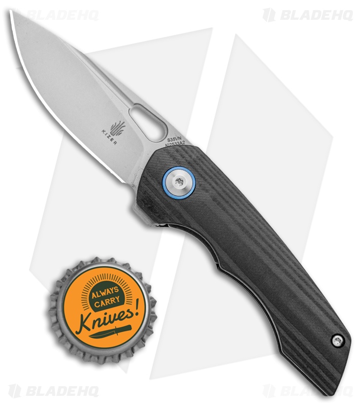 Kizer Nick Swan Microlith - Flipper Knife | Carbon Fiber | Blade HQ