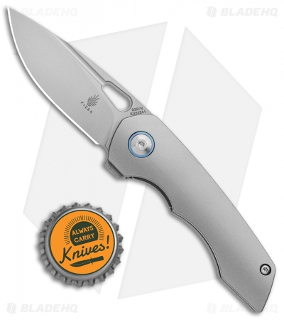 Kizer Nick Swan Microlith Liner Lock Flipper Knife Titanium (2.4" Bead Blast)