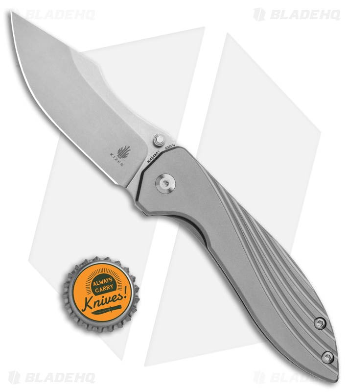 Kizer Pelican Mini Frame Lock Knife Titanium (3.37