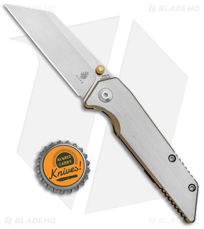 Kizer Fire Ant - Frame Lock Knife | Gold Titanium | Blade HQ