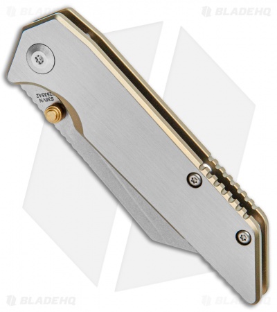 Kizer Pinkerton Fire Ant Frame Lock Knife Titanium (2.75" Stonewash) Ki2535A2