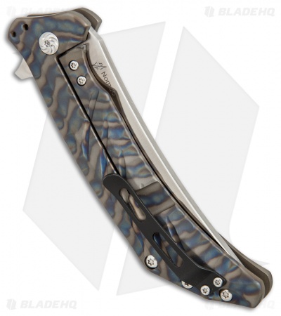 Kizer Pinkerton Nomad Flipper Knife Flamed Titanium (3.75" Satin) Ki4482A2