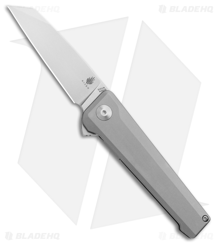 Kizer Quell Frame Lock Knife Titanium (3.125" Stonewash) Ki4530