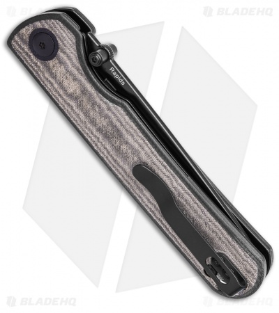 Kizer Rapids Liner Lock Knife Black G-10/Green Micarta (3.5" Black)