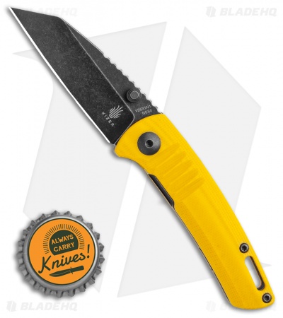 Kizer Shard Liner Lock Knife Yellow G-10 (2.25" Black SW) V2531N1