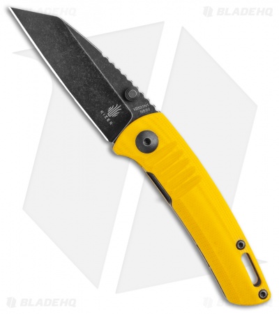 kei　1001 Kizer Shard | Liner Lock Knife | Yellow G-10 + Black SW