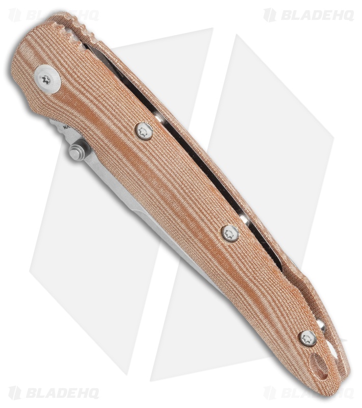 Kizer Sliver Sunburst Liner Lock Knife Natural Micarta (3.5" Stonewash) Ki4419A5