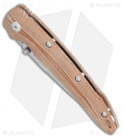 Kizer Sliver Sunburst Liner Lock Knife Natural Micarta (3.5" Stonewash) Ki4419A5