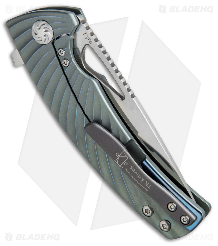 Kizer TK Knives Kyre Knife | Blue Titanium - Blade HQ