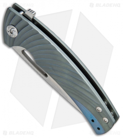 Kizer TK Knives Kyre Flipper Knife Blue Titanium (3.5" Satin) Ki4484A2