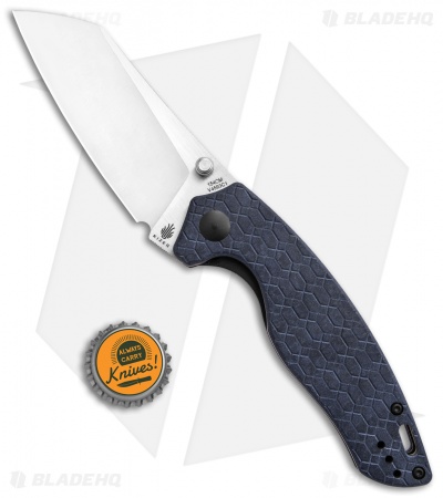Kizer Azo Towser K Liner Lock Knife Blue Richlite (3.5" Satin)