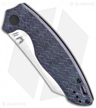 Kizer Azo Towser K Liner Lock Knife Blue Richlite (3.5" Satin)