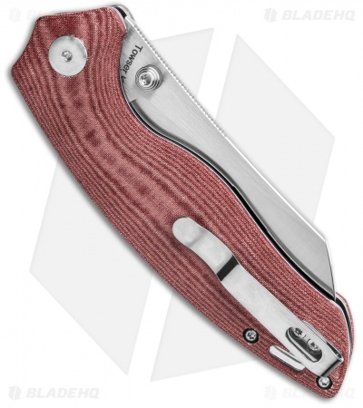 Kizer Azo Towser K Liner Lock Knife Red Richlite (3.5" Satin)