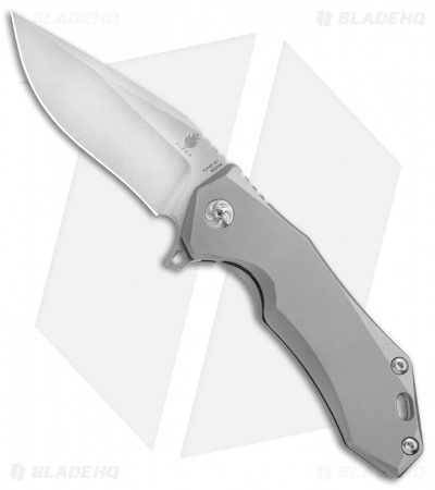 Kizer Uprising Clip Point Frame Lock Knife Titanium (3.6" Stonewash) Ki4491A1