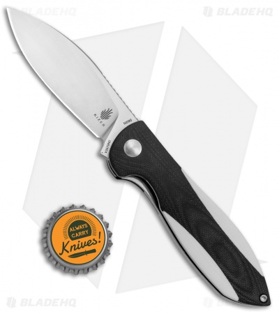 Kizer Vangard Azo Infinity Liner Lock Knife Black/White G-10 (3" Satin)