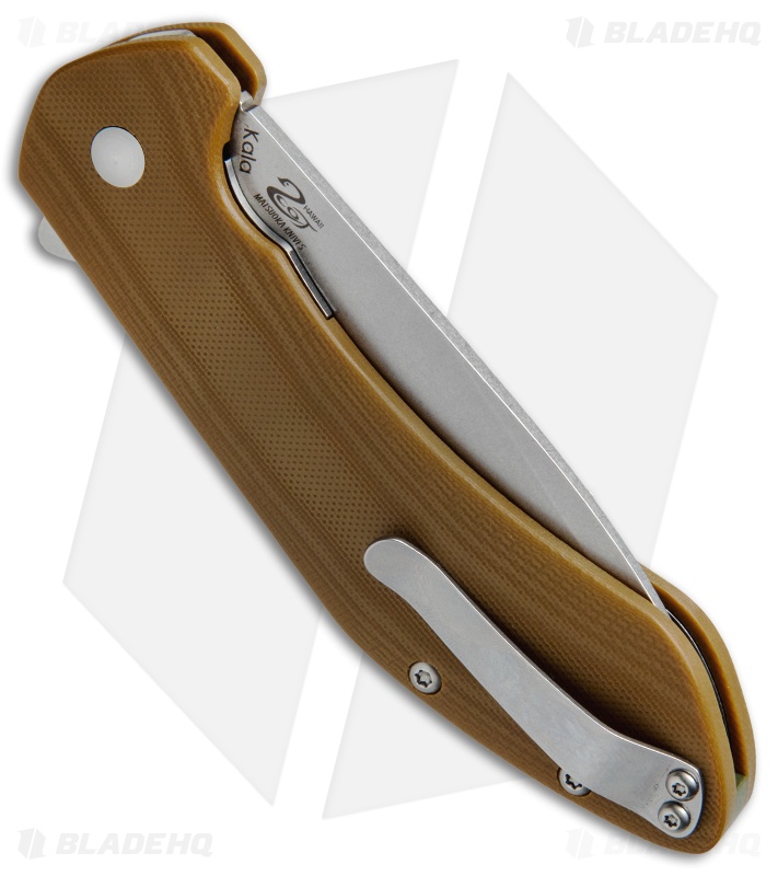 Kizer Vanguard Kala Liner Lock Knife Brown G10  (3.75" Stonewash) V4479A2