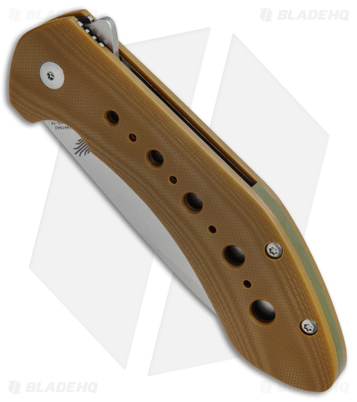 Kizer Vanguard Kala Liner Lock Knife Brown G10  (3.75" Stonewash) V4479A2