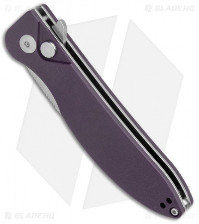 Kizer Vanguard Swaggs Swayback Knife Purple G-10 (3" Stonewash) V3566N1 