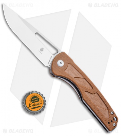 Kizer Yukon Liner Lock Knife Brown (3.39" Stonewash) V4004N2